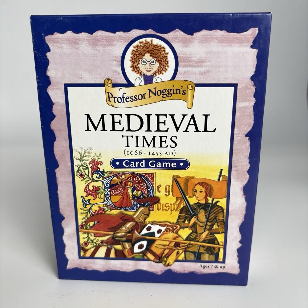 Professor Noggin's MEDIEVAL TIMES (1066-1453 AD) Card Game - 100% Complete